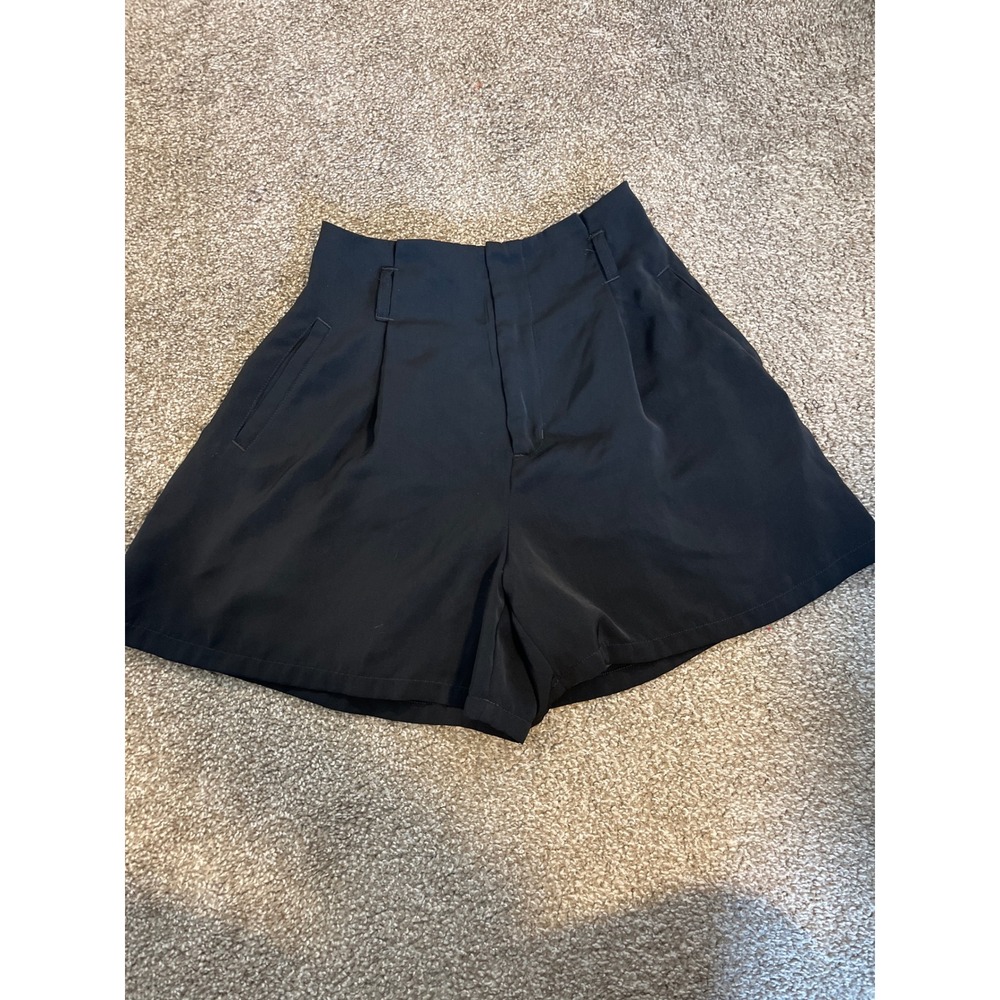 Alicia Pageboy Black High Waisted Wide Leg Dressy Shorts Women's Size s/m